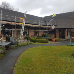 working on a bungalow