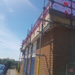 working around the building frame