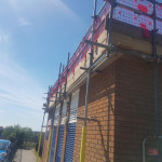 working around the building frame