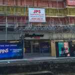 scaffolding around a theatre